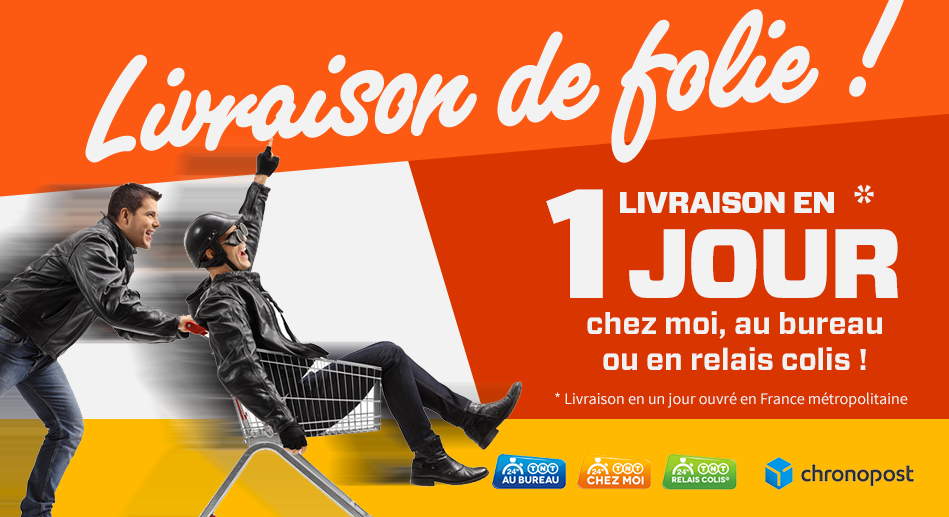 Livraison en 1 jour avec Chronopost et TNT