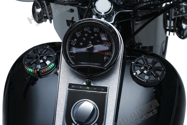 Bouchon de réservoir avec indicateur Alley Cat - Road King/Softail/Dyna/Freewheeler/FXR